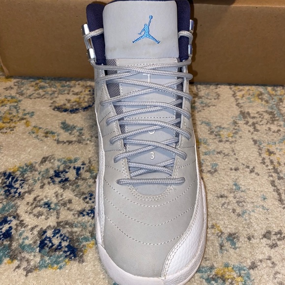 Jordan 12 Retro ‘Grey University Blue’ 7Y=Wmns 8.5 - Picture 6 of 15
